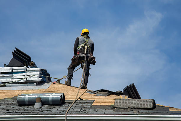 Professional Gutter Installation technician working in Thorofare, NJ